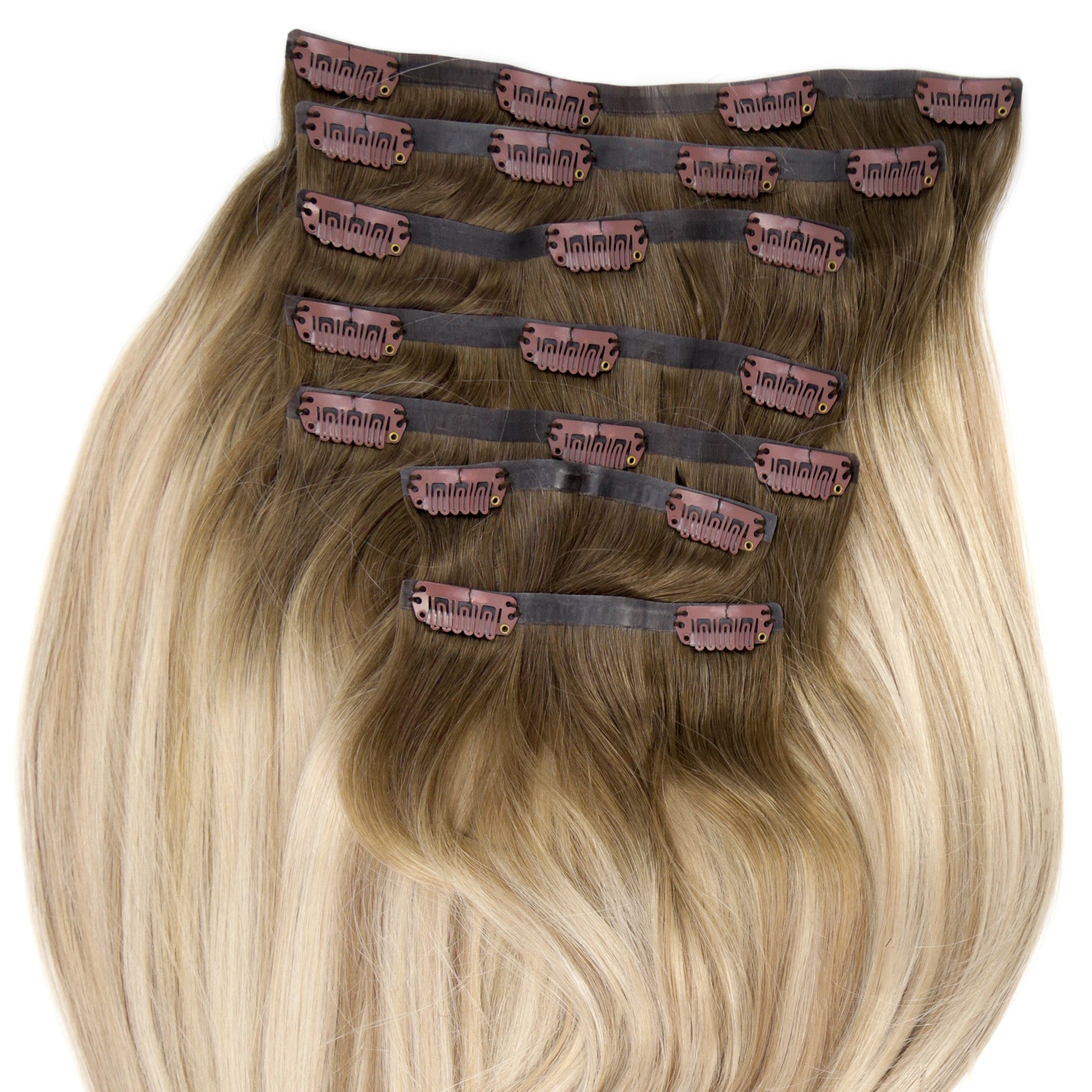 Arctic Rooted Ultra Narrow Clip In Hair Extensions AquaLyna AquaLyna